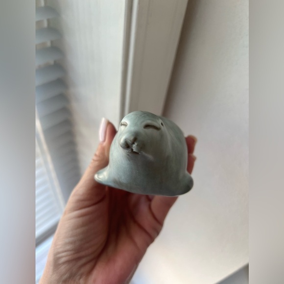 Andersen Design Studio | Pair Of 2 | Art Pottery Maine Blue Gray Seal Figurines - Picture 8 of 14